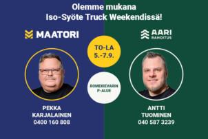 Maatori mukana Iso-Syöte Truck Weekendissä