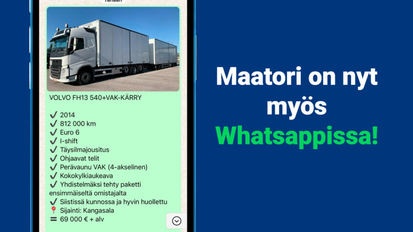 Maatori on nyt myös Whatsappissa