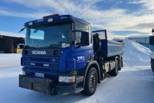 Scania 114G 6*2 tienhoitovarustus + vaijerilaite + Hiab 105-3